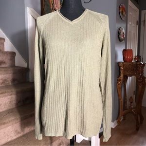 Kenneth Cole NY Light Green Acrylic Long-sleeve Pullover Sweater